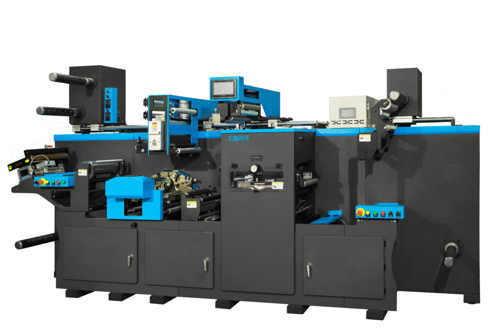 High speed flat-bed die cutting machine with S-type flexo printing unit